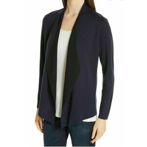 Eileen Fisher Sweater Midnight Tencel Cardigan XS Quiet‎ Luxury